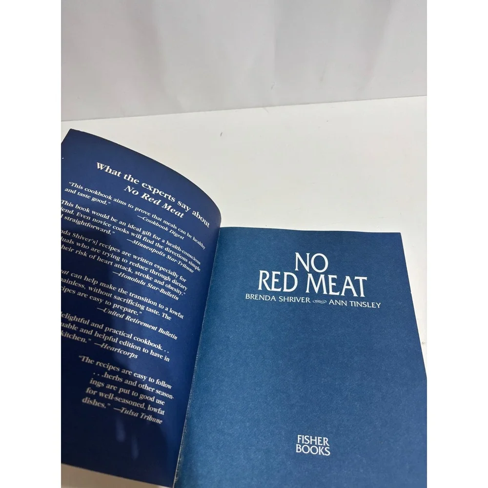 Fisher Books No Red Meat Cookbook Adult OS Yellow Good Low Fat Recipes‎ 1989